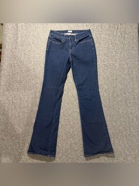 Gap Long & Long Jeans Womens 26L (fit 28x33.5) blue Flare Mid Rise Stretch